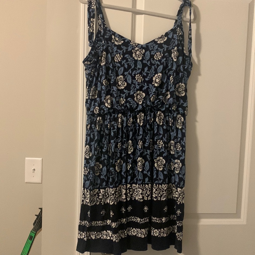 Blue Tropical LOFT Dress